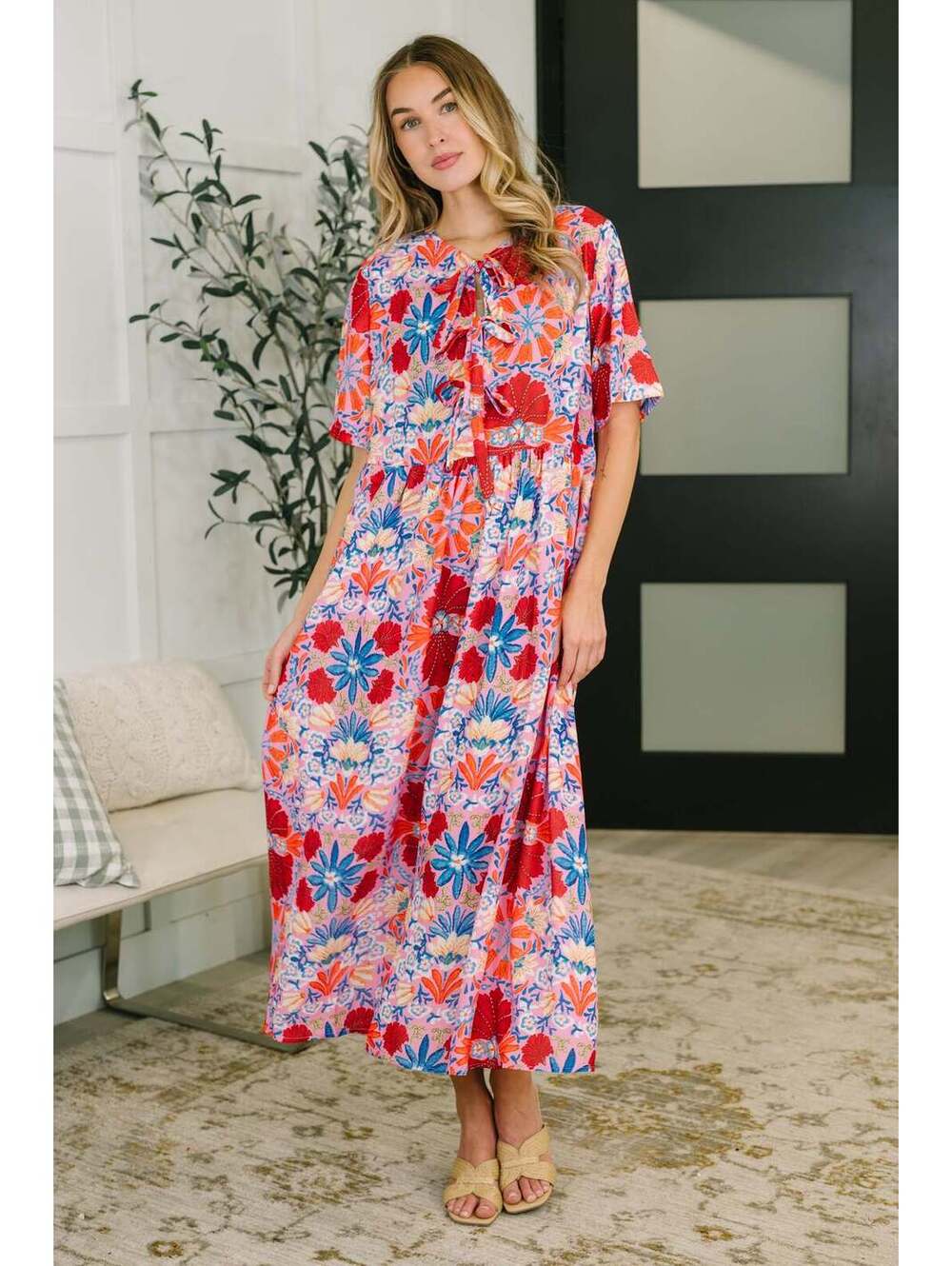 Art of Loving Bow Detail Floral Dress